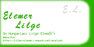 elemer lilge business card